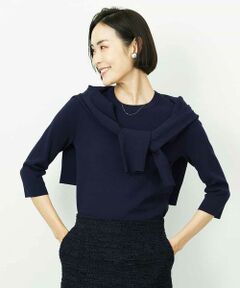 MICHEL KLEIN / ミッシェルクラン セットアップ | [アンサンブル対応]コンパクトクルーネックカーディガン