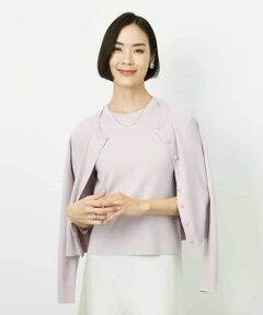 MICHEL KLEIN / ミッシェルクラン セットアップ | [アンサンブル対応]コンパクトクルーネックカーディガン