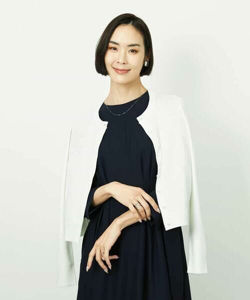 MICHEL KLEIN / ミッシェルクラン セットアップ | [アンサンブル対応]コンパクトクルーネックカーディガン | 詳細11