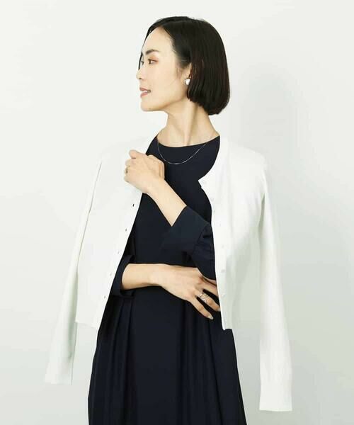 MICHEL KLEIN / ミッシェルクラン セットアップ | [アンサンブル対応]コンパクトクルーネックカーディガン | 詳細12