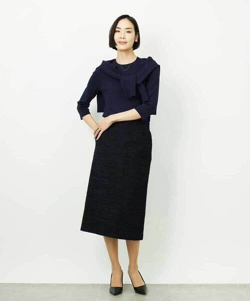 MICHEL KLEIN / ミッシェルクラン セットアップ | [アンサンブル対応]コンパクトクルーネックカーディガン | 詳細17