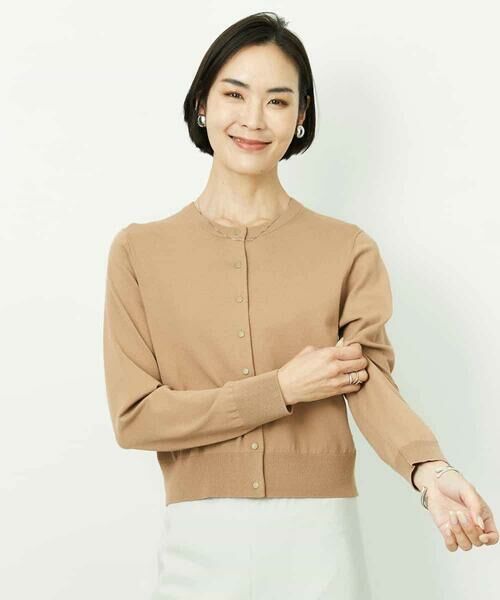 MICHEL KLEIN / ミッシェルクラン カーディガン・ボレロ | コンパクトクルーネックカーディガン | 詳細1