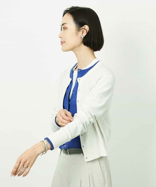 MICHEL KLEIN / ミッシェルクラン カーディガン・ボレロ | コンパクトクルーネックカーディガン | 詳細13