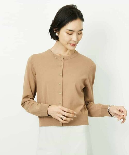 MICHEL KLEIN / ミッシェルクラン カーディガン・ボレロ | コンパクトクルーネックカーディガン | 詳細2