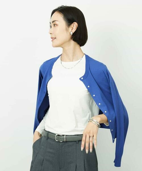 MICHEL KLEIN / ミッシェルクラン カーディガン・ボレロ | コンパクトクルーネックカーディガン | 詳細6