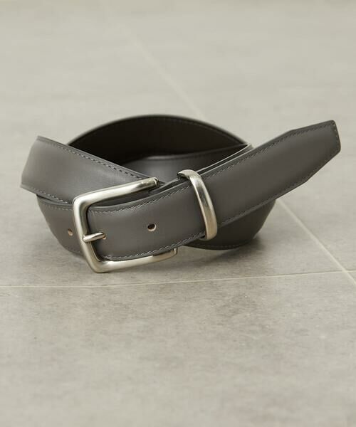 MICHEL KLEIN / ミッシェルクラン ベルト・サスペンダー | 本革ベルト（グレー）