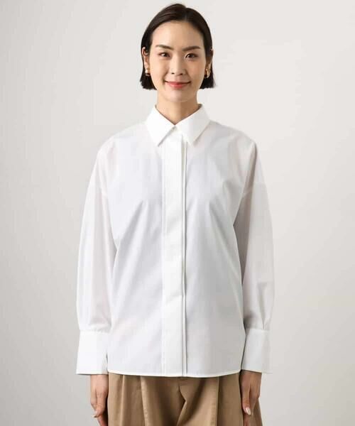 MICHEL KLEIN / ミッシェルクラン シャツ・ブラウス | オーバーサイズシャンブレーシャツ | 詳細1