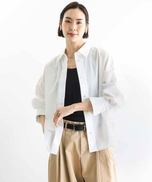 MICHEL KLEIN / ミッシェルクラン シャツ・ブラウス | オーバーサイズシャンブレーシャツ | 詳細1