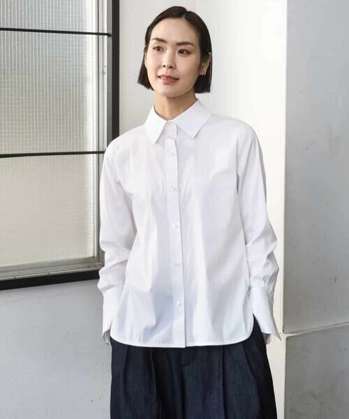 MICHEL KLEIN / ミッシェルクラン シャツ・ブラウス | ハイパワーストレッチ ブロードシャツ | 詳細1