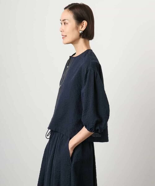 MICHEL KLEIN / ミッシェルクラン シャツ・ブラウス | [セットアップ対応]ワッフルボリュームスリーブブラウス | 詳細3