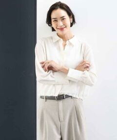 MICHEL KLEIN / ミッシェルクラン シャツ・ブラウス | シアータッチ ドローストリングシャツブラウス