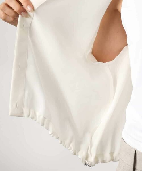 MICHEL KLEIN / ミッシェルクラン シャツ・ブラウス | シアータッチ ドローストリングシャツブラウス | 詳細14