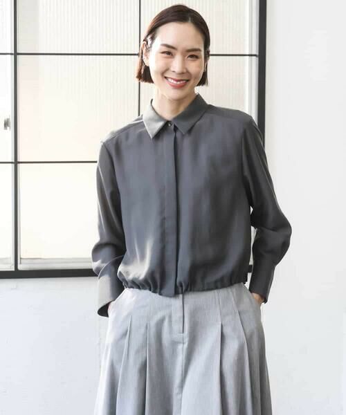 MICHEL KLEIN / ミッシェルクラン シャツ・ブラウス | シアータッチ ドローストリングシャツブラウス | 詳細2