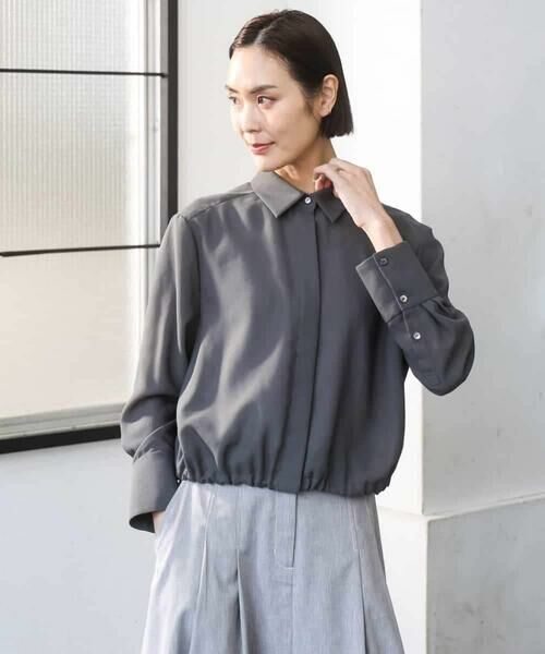 MICHEL KLEIN / ミッシェルクラン シャツ・ブラウス | シアータッチ ドローストリングシャツブラウス | 詳細3