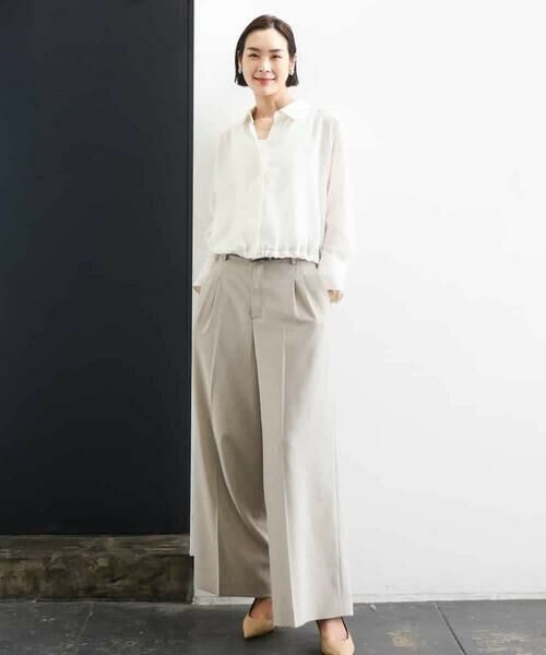 MICHEL KLEIN / ミッシェルクラン シャツ・ブラウス | シアータッチ ドローストリングシャツブラウス | 詳細8