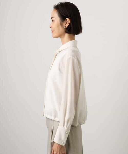 MICHEL KLEIN / ミッシェルクラン シャツ・ブラウス | シアータッチ ドローストリングシャツブラウス | 詳細17
