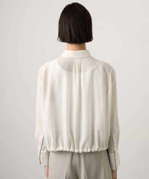 MICHEL KLEIN / ミッシェルクラン シャツ・ブラウス | シアータッチ ドローストリングシャツブラウス | 詳細18
