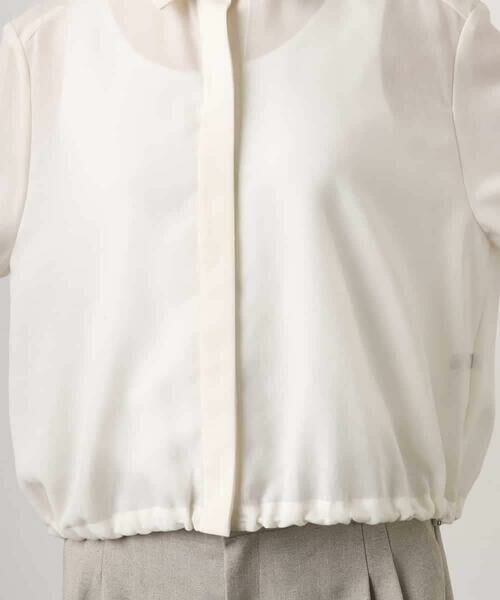 MICHEL KLEIN / ミッシェルクラン シャツ・ブラウス | シアータッチ ドローストリングシャツブラウス | 詳細22