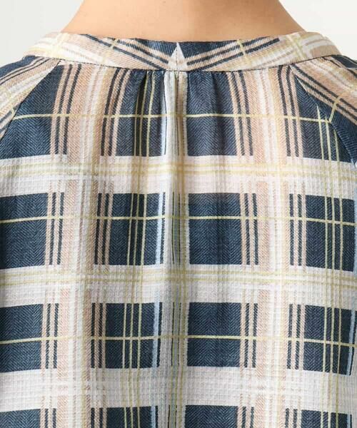 MICHEL KLEIN / ミッシェルクラン シャツ・ブラウス | [セットアップ対応]チェック柄細めリボンスキッパーブラウス | 詳細10