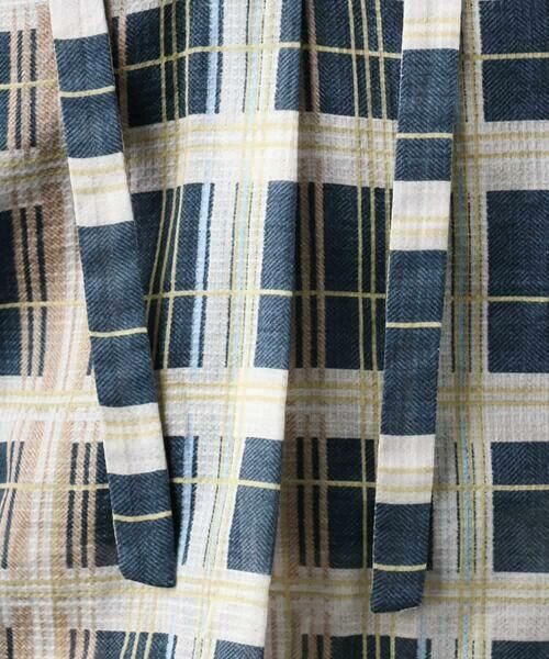 MICHEL KLEIN / ミッシェルクラン シャツ・ブラウス | [セットアップ対応]チェック柄細めリボンスキッパーブラウス | 詳細14