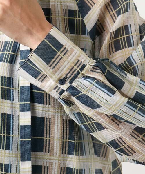 MICHEL KLEIN / ミッシェルクラン シャツ・ブラウス | [セットアップ対応]チェック柄細めリボンスキッパーブラウス | 詳細15