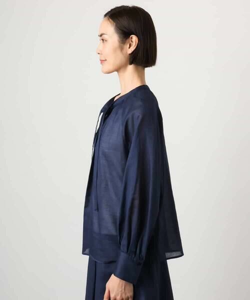 MICHEL KLEIN / ミッシェルクラン シャツ・ブラウス | [セットアップ対応]ライトワッフル細めリボンスキッパーブラウス | 詳細10