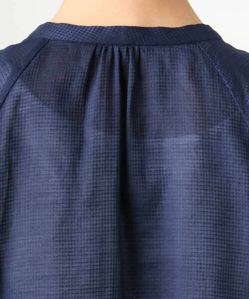 MICHEL KLEIN / ミッシェルクラン シャツ・ブラウス | [セットアップ対応]ライトワッフル細めリボンスキッパーブラウス | 詳細12