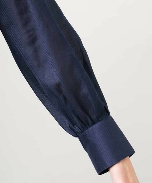 MICHEL KLEIN / ミッシェルクラン シャツ・ブラウス | [セットアップ対応]ライトワッフル細めリボンスキッパーブラウス | 詳細14