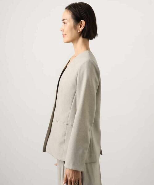 MICHEL KLEIN / ミッシェルクラン ノーカラージャケット | [セットアップ対応]ツイードライク ノーカラージャケット | 詳細15