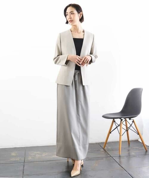 MICHEL KLEIN / ミッシェルクラン ノーカラージャケット | [セットアップ対応]ツイードライク ノーカラージャケット | 詳細6