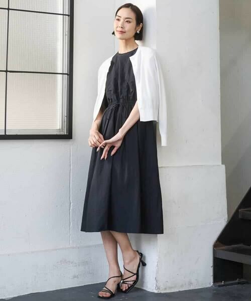 MICHEL KLEIN / ミッシェルクラン ロング・マキシ丈ワンピース | ナイロンクロス ギャザーワンピース | 詳細11