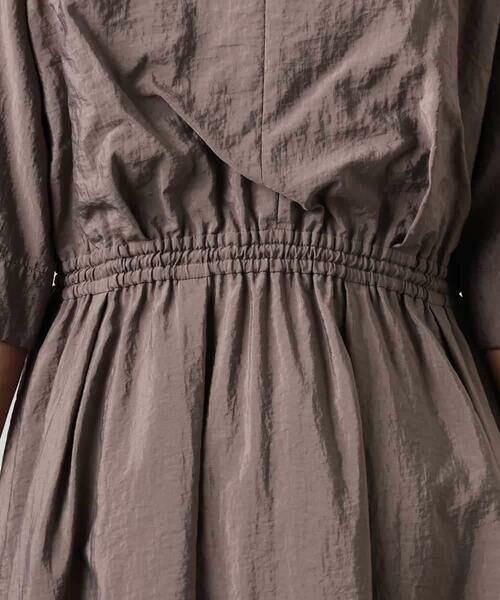 MICHEL KLEIN / ミッシェルクラン ロング・マキシ丈ワンピース | ナイロンクロス ギャザーワンピース | 詳細15