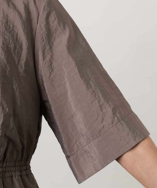 MICHEL KLEIN / ミッシェルクラン ロング・マキシ丈ワンピース | ナイロンクロス ギャザーワンピース | 詳細17