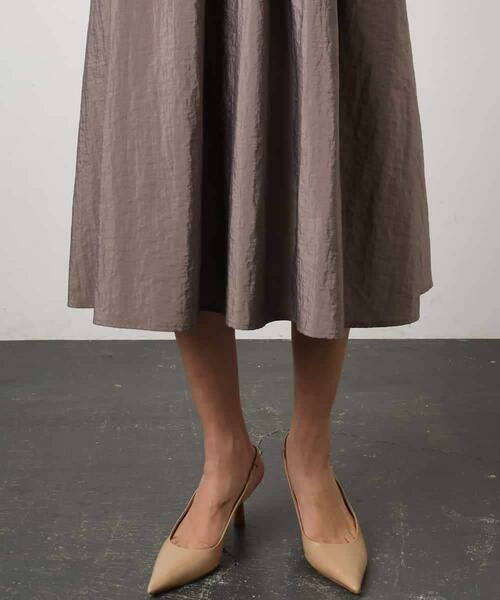 MICHEL KLEIN / ミッシェルクラン ロング・マキシ丈ワンピース | ナイロンクロス ギャザーワンピース | 詳細19