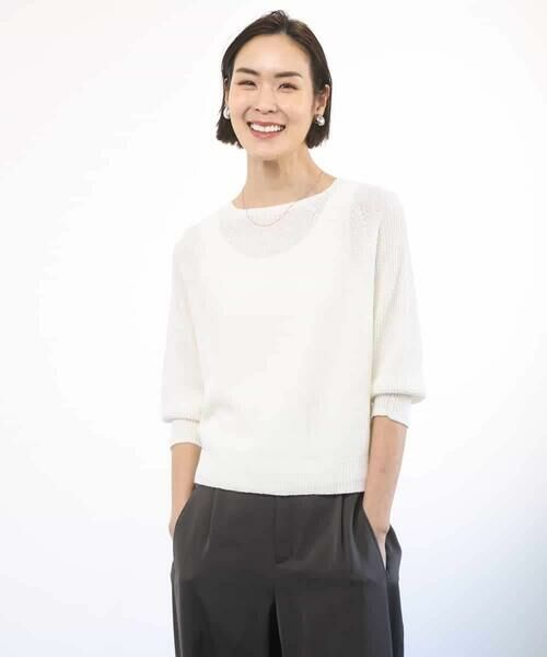 MICHEL KLEIN / ミッシェルクラン ニット・セーター | ホールガーメント(R)ラグランラメニット | 詳細7