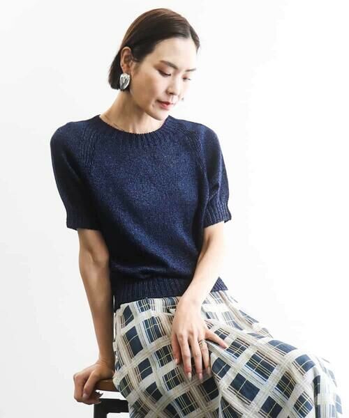 MICHEL KLEIN / ミッシェルクラン ニット・セーター | フェードカラーラグランニット（ネイビー）