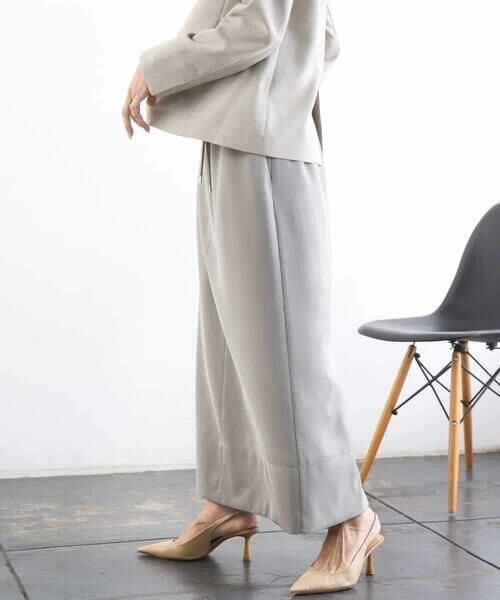 MICHEL KLEIN / ミッシェルクラン ロング・マキシ丈スカート | [リラックスボトム]ダルサテン Iラインスカート | 詳細1