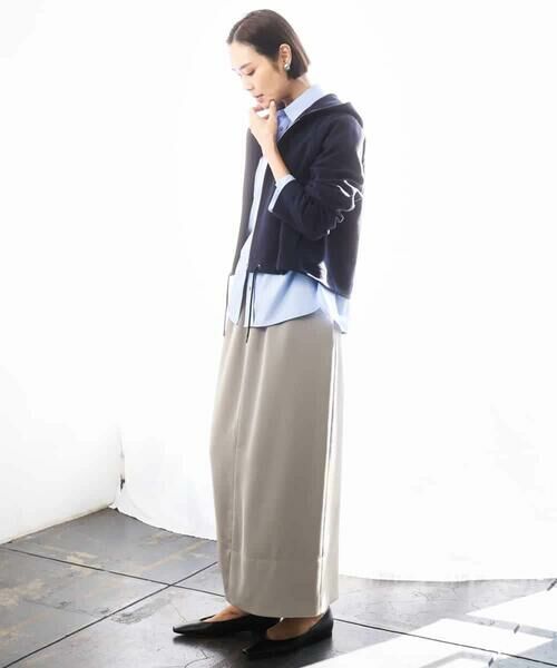 MICHEL KLEIN / ミッシェルクラン ロング・マキシ丈スカート | [リラックスボトム]ダルサテン Iラインスカート | 詳細13