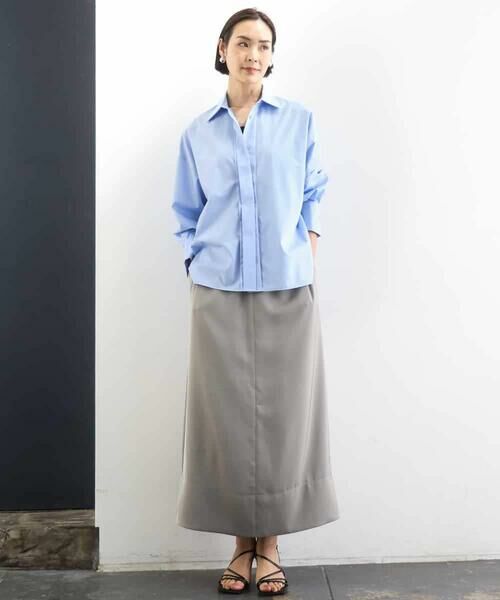 MICHEL KLEIN / ミッシェルクラン ロング・マキシ丈スカート | [リラックスボトム]ダルサテン Iラインスカート | 詳細14