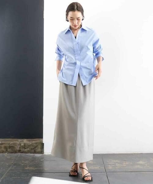 MICHEL KLEIN / ミッシェルクラン ロング・マキシ丈スカート | [リラックスボトム]ダルサテン Iラインスカート | 詳細15