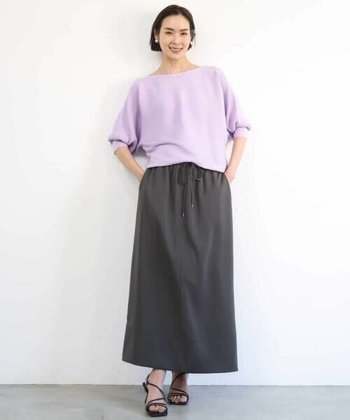 MICHEL KLEIN / ミッシェルクラン ロング・マキシ丈スカート | [リラックスボトム]ダルサテン Iラインスカート | 詳細22