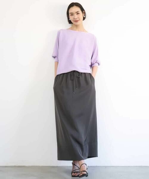 MICHEL KLEIN / ミッシェルクラン ロング・マキシ丈スカート | [リラックスボトム]ダルサテン Iラインスカート | 詳細23