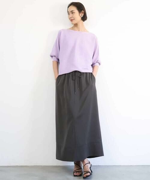 MICHEL KLEIN / ミッシェルクラン ロング・マキシ丈スカート | [リラックスボトム]ダルサテン Iラインスカート | 詳細24