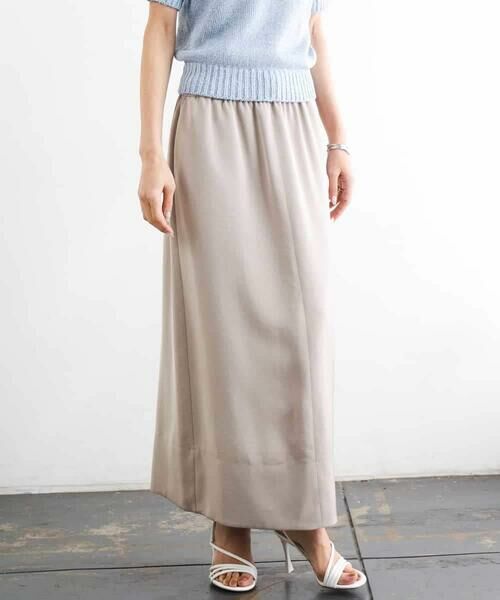 MICHEL KLEIN / ミッシェルクラン ロング・マキシ丈スカート | [リラックスボトム]ダルサテン Iラインスカート | 詳細25