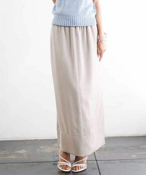 MICHEL KLEIN / ミッシェルクラン ロング・マキシ丈スカート | [リラックスボトム]ダルサテン Iラインスカート | 詳細26