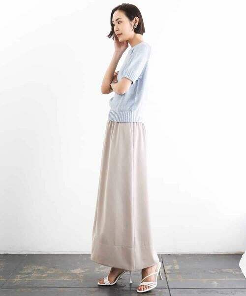 MICHEL KLEIN / ミッシェルクラン ロング・マキシ丈スカート | [リラックスボトム]ダルサテン Iラインスカート | 詳細27