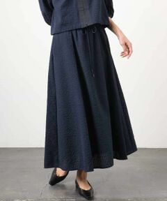 MICHEL KLEIN / ミッシェルクラン ロング・マキシ丈スカート | [セットアップ対応/リラックスボトム]ワッフルギャザースカート