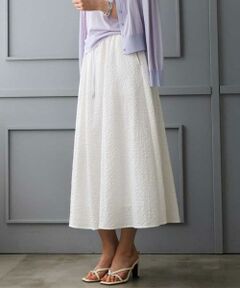 MICHEL KLEIN / ミッシェルクラン ロング・マキシ丈スカート | [セットアップ対応/リラックスボトム]ワッフルギャザースカート