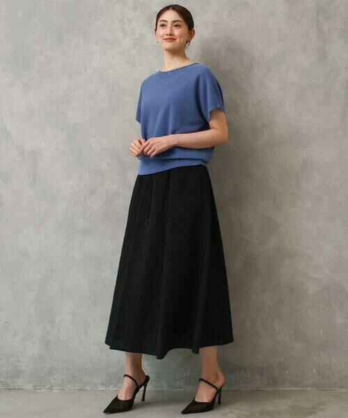 MICHEL KLEIN / ミッシェルクラン ロング・マキシ丈スカート | [セットアップ対応/リラックスボトム]ワッフルギャザースカート | 詳細25