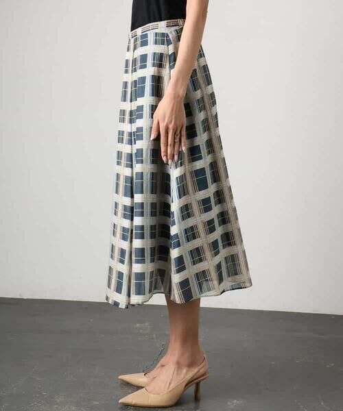 MICHEL KLEIN / ミッシェルクラン ロング・マキシ丈スカート | [セットアップ対応]チェック柄タックフレアスカート | 詳細21